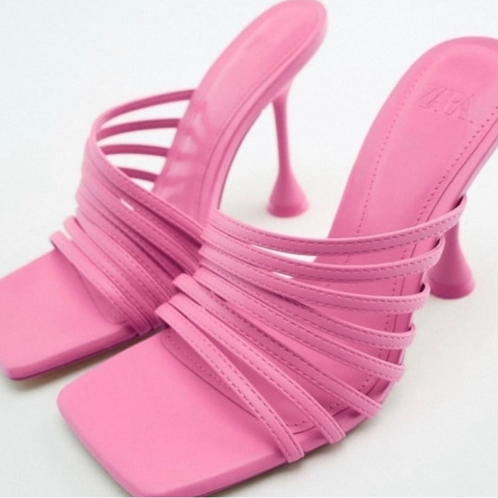 Pink straps Zara shoes